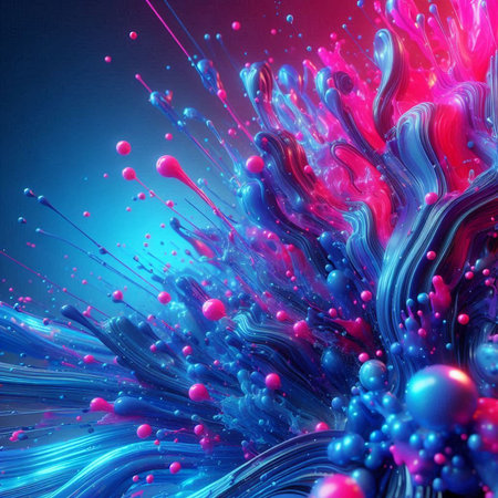 3d rendering, abstract background, computer generated illustration, fractal designの素材