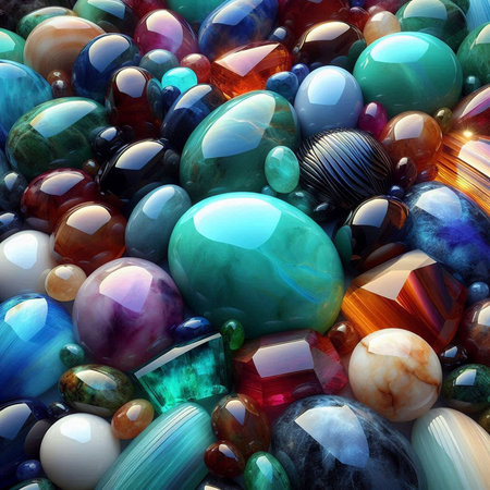 Abstract background made of semi-precious stones. 3D renderingの素材