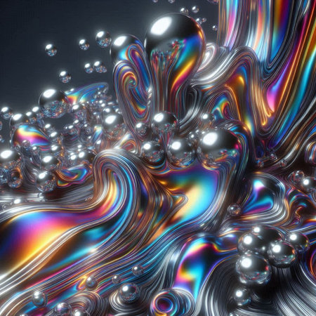 abstract fractal background a computer-generated 2D illustration, textureの素材