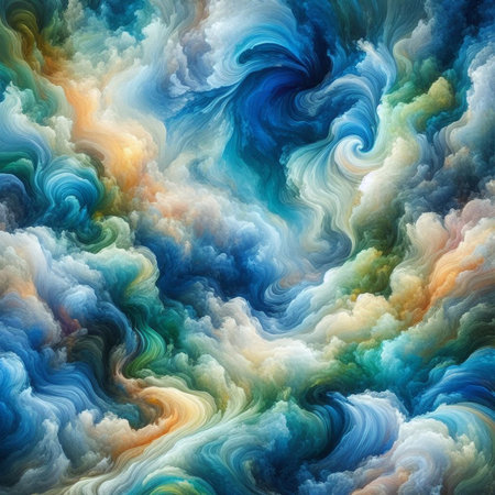 abstract fractal background, computer-generated 2D illustration.の素材