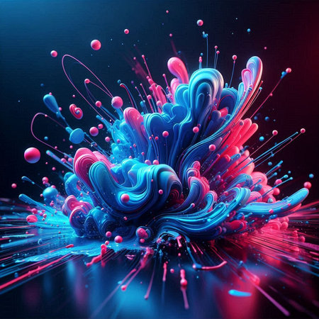 3d rendering of abstract technology concept on black background. High resolutionの素材