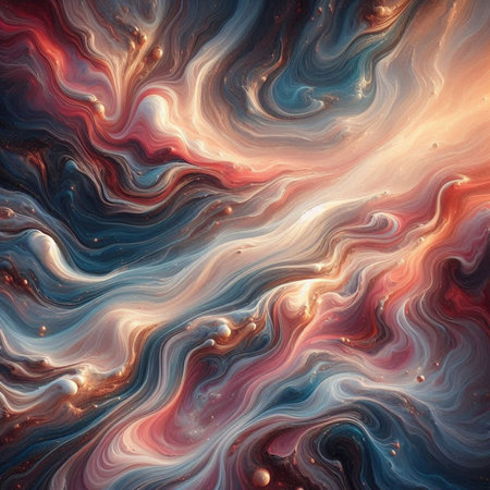 Abstract colorful background. Fantasy fractal texture. Digital art. 3D rendering.の素材