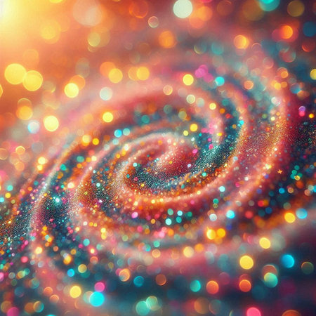 abstract background with bokeh defocused lights and sparklesの素材