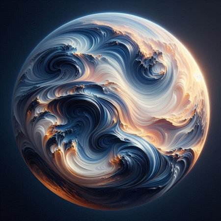 abstract fractal background a computer-generated 2D illustration, textureの素材