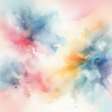 Abstract watercolor background. Hand-drawn illustration for your design.の素材
