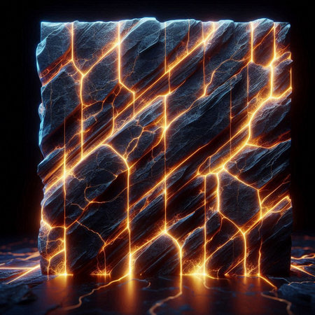 3d illustration of an abstract background with a glowing effect of lightningの素材