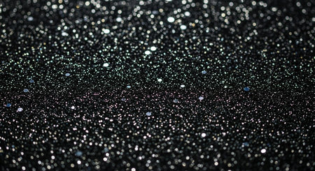 glitter vintage lights background. silver and black. de-focusedの素材