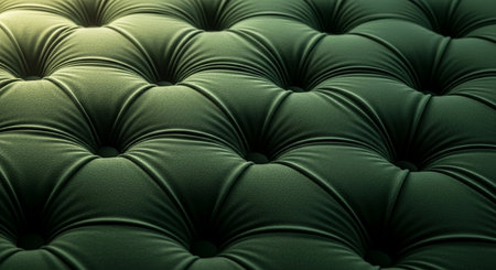 Close-up of green leather upholstery background. 3d renderingの写真素材
