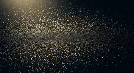 Abstract golden glitter bokeh on black background. 3d renderingの写真素材