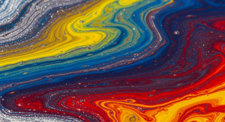marbling art patterns as abstract colorful background, closeup of photoの写真素材