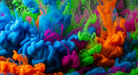 Colorful ink in water. Abstract background. Close-up.の写真素材