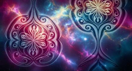 Abstract fractal illustration for creative design looks like tree of life.の写真素材