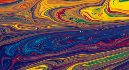 marbling art patterns as abstract colorful background, closeup of photoの写真素材