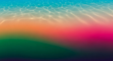 Water ripples on a blue and pink background. 3d renderingの素材