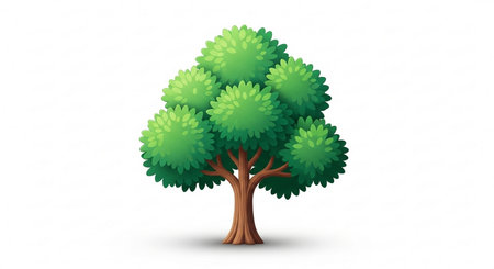 Tree isolated on white background. Vector Illustration. Eps 10.の素材