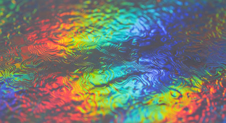 Rainbow abstract background. Water surface. Colorful rainbow background.の素材