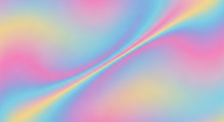 Holographic foil texture background. Iridescent holographic foil. Hologram texture in pastel colors. 90s, 80s retro style. Iridescent graphic template for presentation, banner, wallpaper.の素材