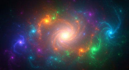 Abstract fractal. Fractal art background for creative design. Decoration for wallpaper, desktop, poster, cover booklet. Print for clothes, t-shirt. Creative illustration for designの素材