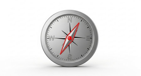 Compass isolated on white background. 3d render. Eps 10の素材