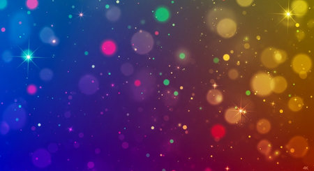 Abstract colorful background with bokeh defocused lights. Vector illustration.の素材
