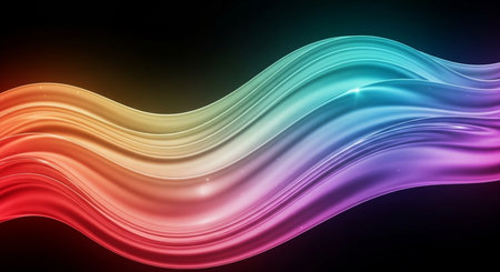 abstract background with glowing wavy lines, vector illustration eps10の素材