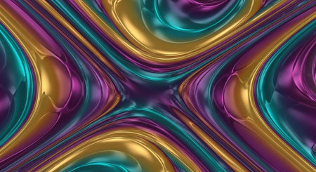 3d render, abstract liquid background, iridescent wavy pattern, liquid designの素材