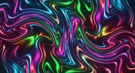3d illustration of abstract multicolored background with blurred lines and wavesの素材