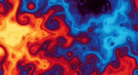 Abstract background with color blots, transitions and bends. Motion.の素材