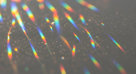 abstract background with colorful bokeh defocused lights and shadowの素材