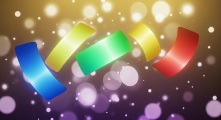 Christmas background with colorful ribbons. Vector illustration. Eps 10.の素材