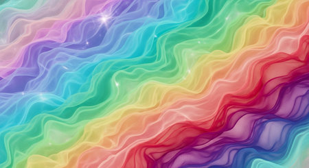 abstract background with smooth lines in rainbow colors, 3d illustrationの素材