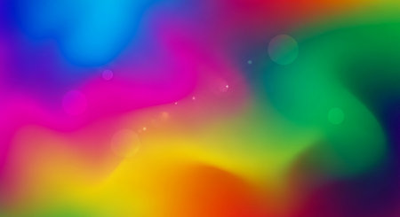 Abstract rainbow background with bokeh effect. Vector illustration for your designの素材