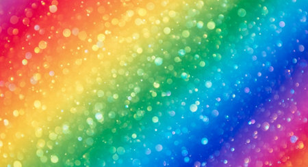 rainbow bokeh texture abstract background for birthday, anniversary, new year eve or Christmas.の素材