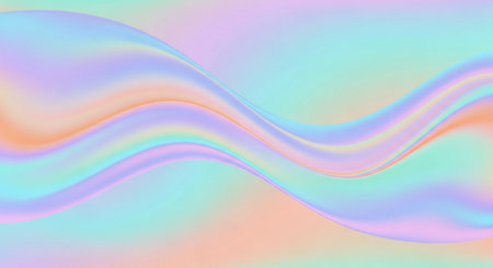 Holographic foil abstract background. Hologram texture in pastel colors. Vector illustration.の素材