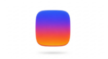 3d rendering of a colorful button isolated on a white background.の素材