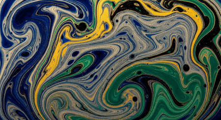 Marble abstract acrylic background. Marbling artwork texture. Agate ripple pattern. Gold powder.の素材