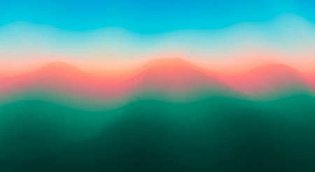 Abstract background with blurred mountains and blue sky. Colorful illustration.の素材