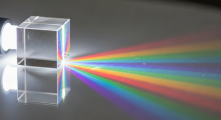Close up of a compact disc with multicolored light refractionの素材