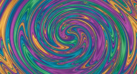 abstract colorful background with swirls and curves in rainbow colors.の素材