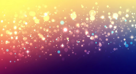 Abstract background with bokeh defocused lights and stars. Vector illustration.の素材