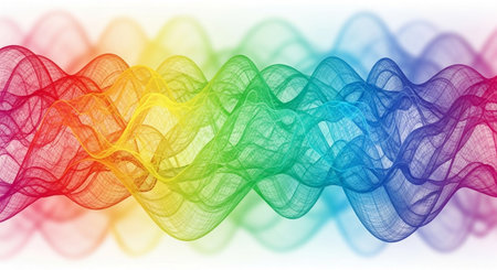 Colorful 3D rendered fractal (fantasy, abstract background)の素材