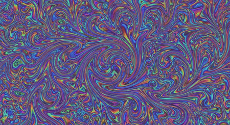 Psychedelic abstract pattern. Marbling art patterns as colorful marble textureの素材