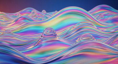 abstract colorful background with smooth lines and waves. 3d renderingの素材