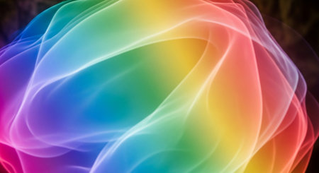 abstract rainbow background with some smooth lines in it (see more in my portfolio)の素材