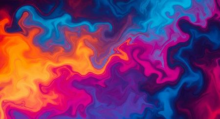 Fluid art. Abstract colorful background. Acrylic painting. Digital watercolor.の素材