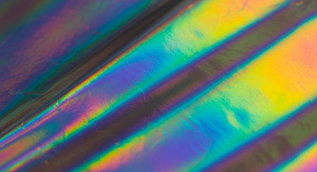 Holographic foil abstract background. Hologram foil texture.の素材