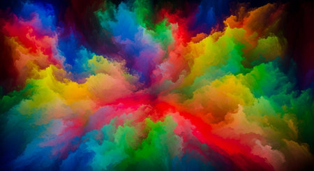 Rainbow abstract background for various design artworks. Illustration.の素材