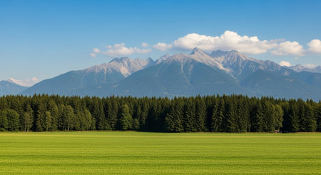 panoramic view of the mountains in Bavaria, Germany.の素材