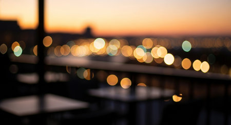 Out of focus city lights bokeh background in the evening.の素材