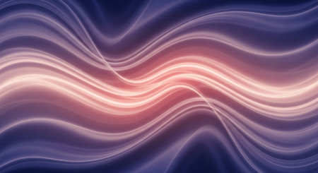 Abstract background with lines and waves in blue, purple and pink colorsの素材